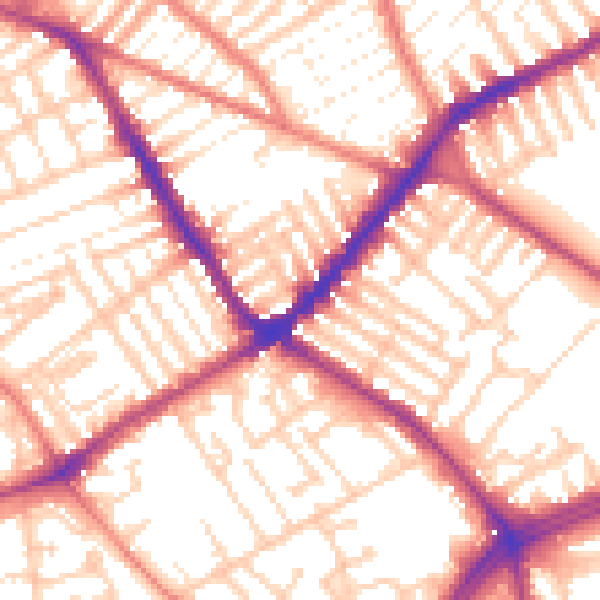 Daytime road noise heatmap for L4 2RD