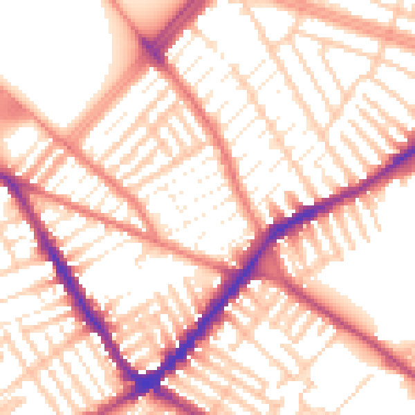 Daytime road noise heatmap for L4 2RG