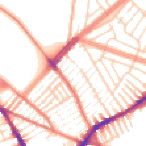 Daytime road noise heatmap for L4 2SU