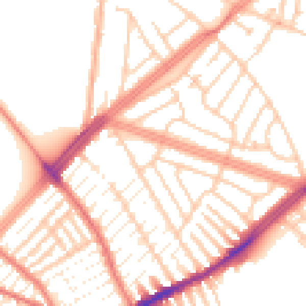 Daytime road noise heatmap for L4 2UA