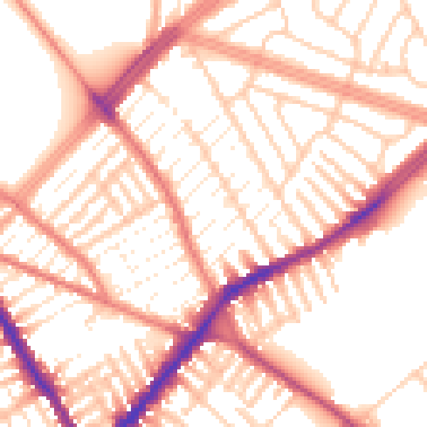 Daytime road noise heatmap for L4 2XE