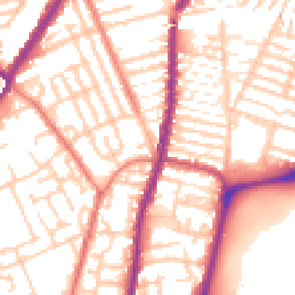 Daytime road noise heatmap for L4 3QU