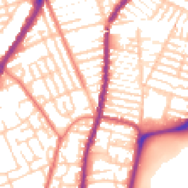 Daytime road noise heatmap for L4 3RH