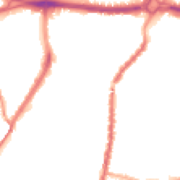 Night-time road noise heatmap for L4 3RL