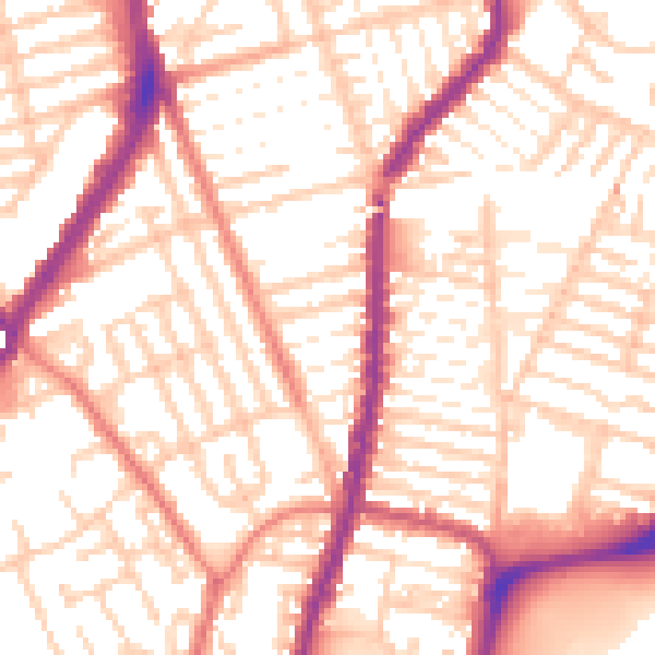 Daytime road noise heatmap for L4 3RR