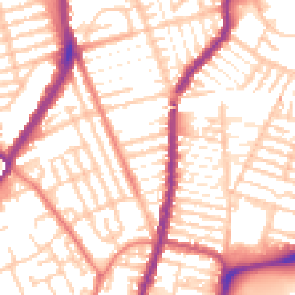 Daytime road noise heatmap for L4 3RS
