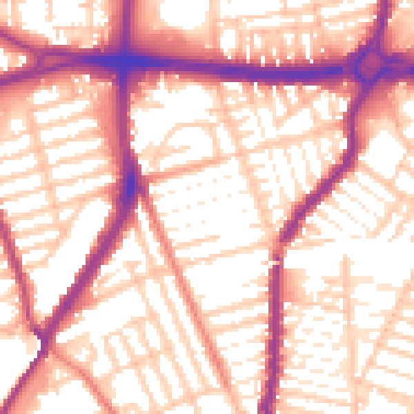 Daytime road noise heatmap for L4 3RZ