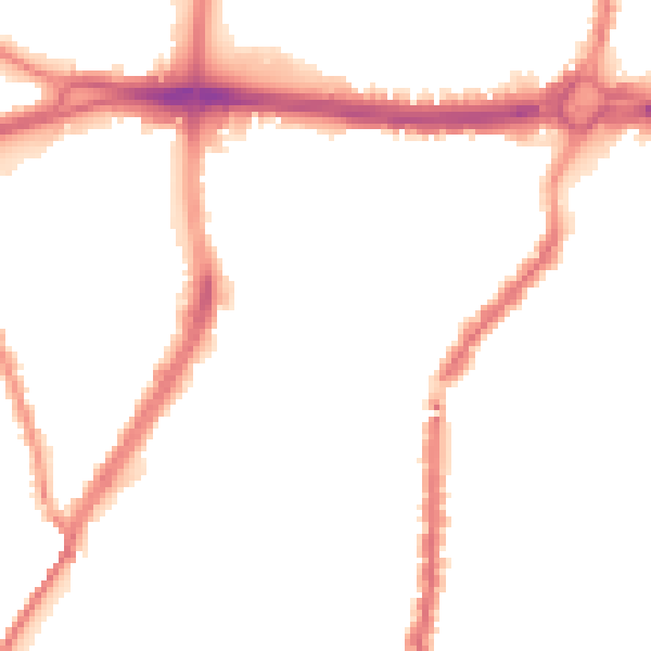 Night-time road noise heatmap for L4 3RZ