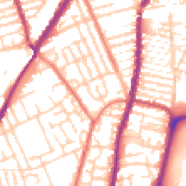 Daytime road noise heatmap for L4 3SH