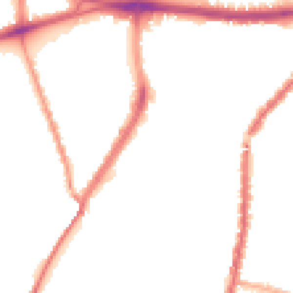 Night-time road noise heatmap for L4 3TD