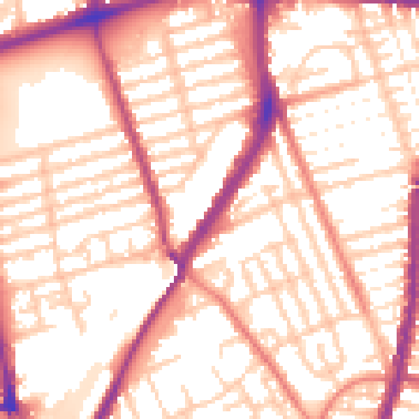 Daytime road noise heatmap for L4 3TL