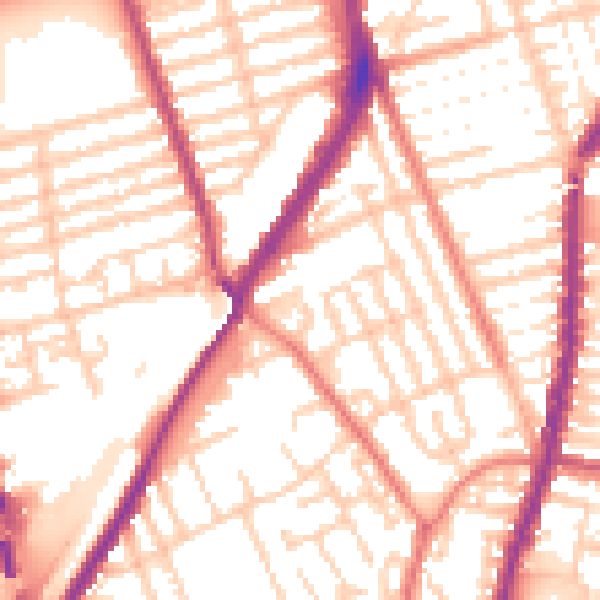 Daytime road noise heatmap for L4 3TT