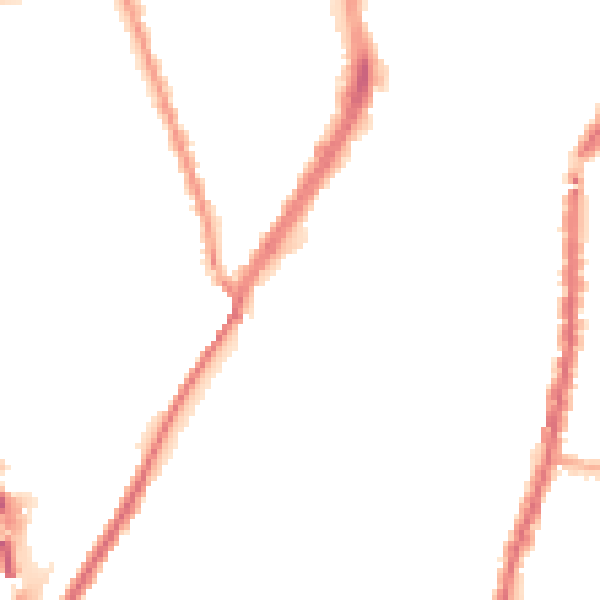 Night-time road noise heatmap for L4 3TT