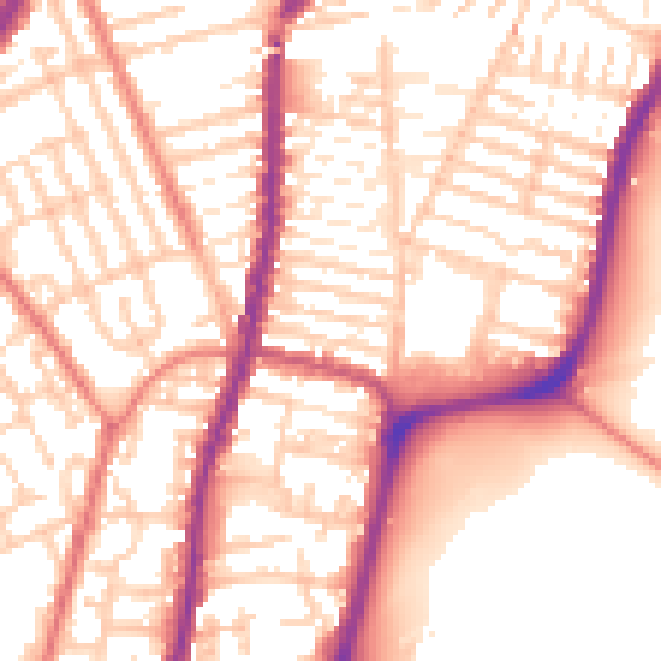 Daytime road noise heatmap for L4 4DG