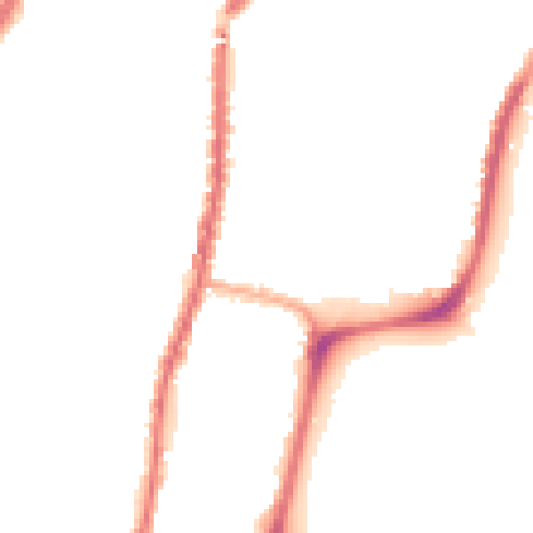 Night-time road noise heatmap for L4 4DG