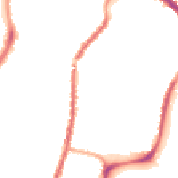 Night-time road noise heatmap for L4 4EG