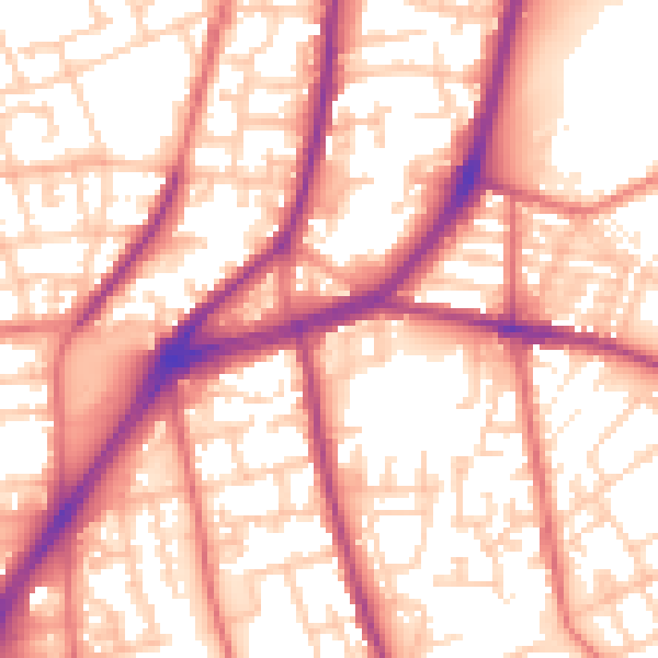 Daytime road noise heatmap for L4 4EX