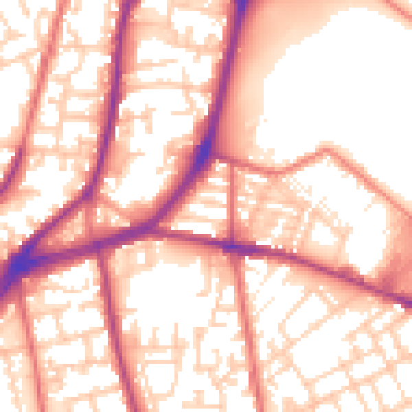 Daytime road noise heatmap for L4 4HS