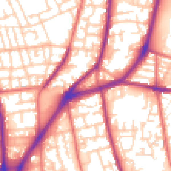 Daytime road noise heatmap for L4 4PJ