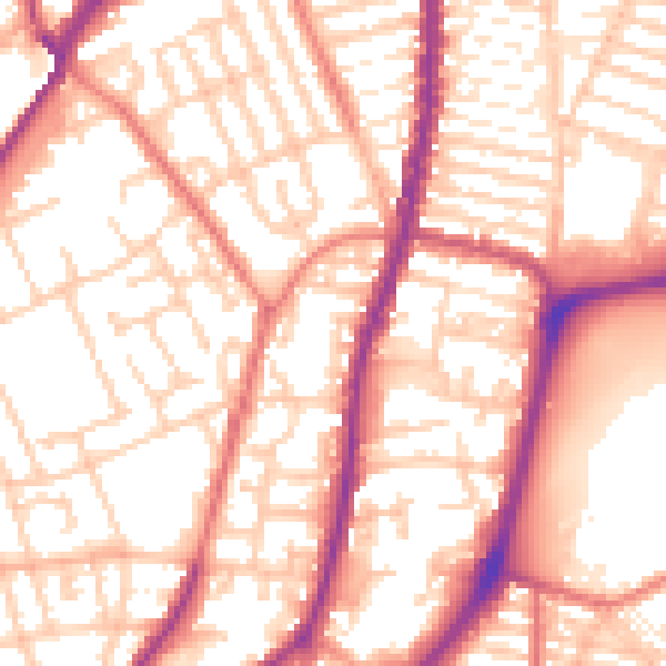 Daytime road noise heatmap for L4 4PN