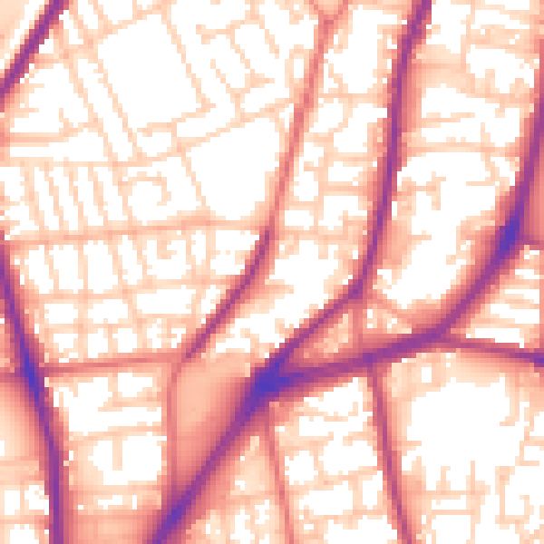 Daytime road noise heatmap for L4 4QA
