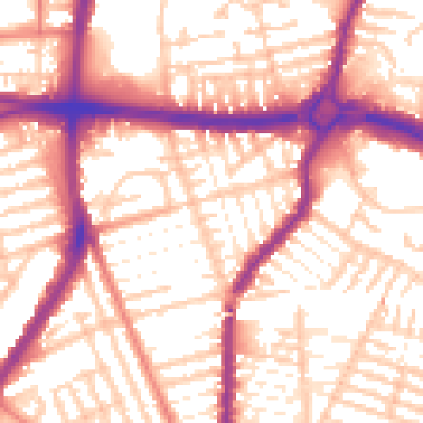 Daytime road noise heatmap for L4 5QL
