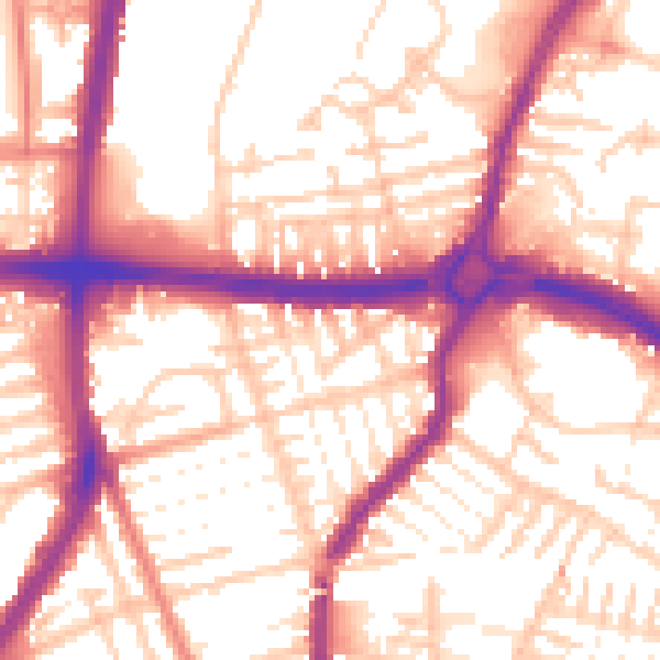 Daytime road noise heatmap for L4 5RS