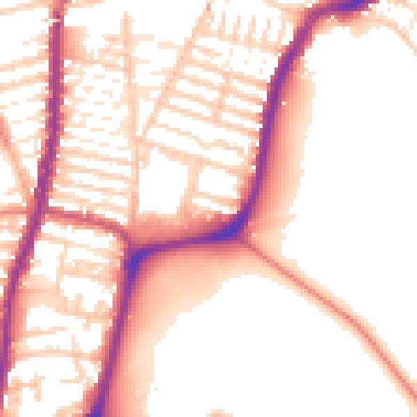 Daytime road noise heatmap for L4 5RX