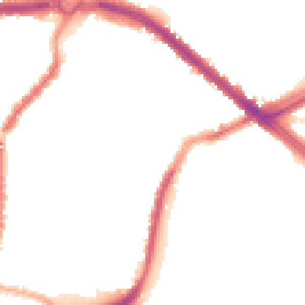 Night-time road noise heatmap for L4 5SX