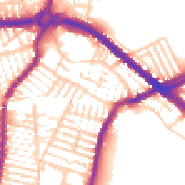 Daytime road noise heatmap for L4 5TX