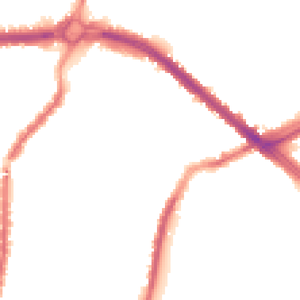 Night-time road noise heatmap for L4 5TX