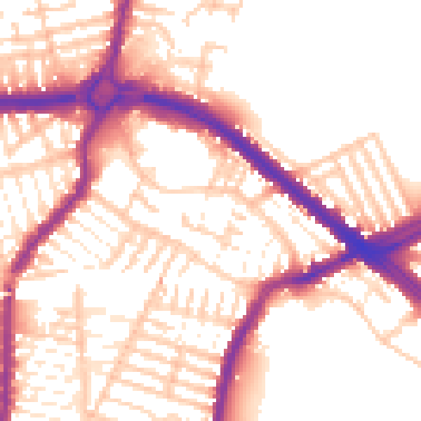 Daytime road noise heatmap for L4 5UD