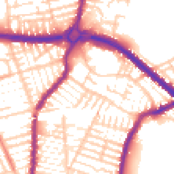 Daytime road noise heatmap for L4 5UE