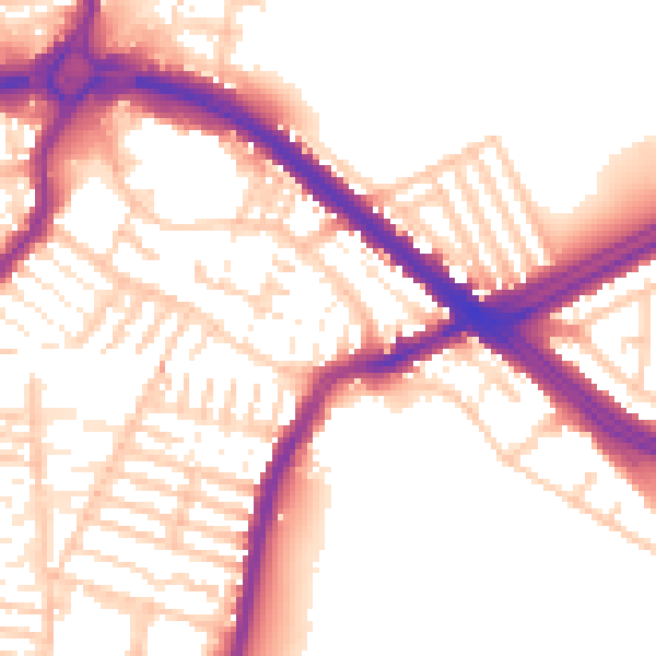 Daytime road noise heatmap for L4 5UT
