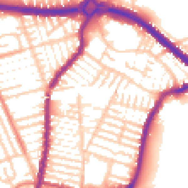 Daytime road noise heatmap for L4 5UX