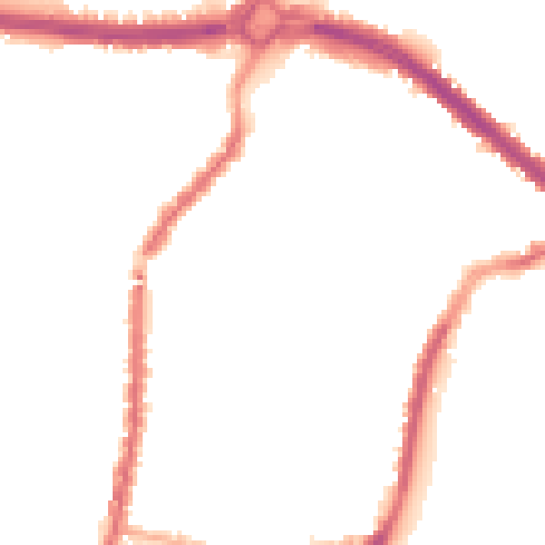 Night-time road noise heatmap for L4 5UX