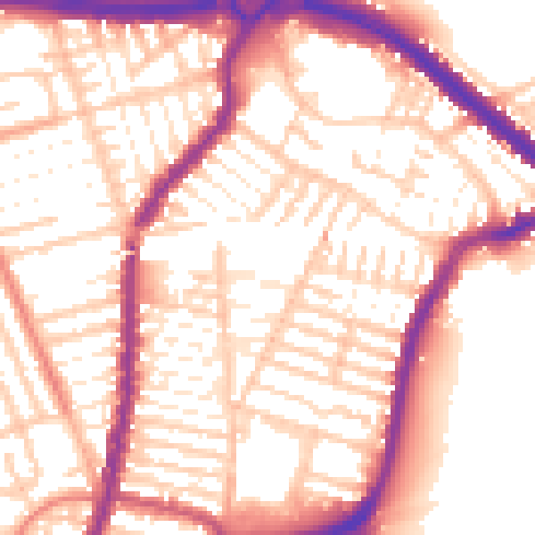 Daytime road noise heatmap for L4 5UY