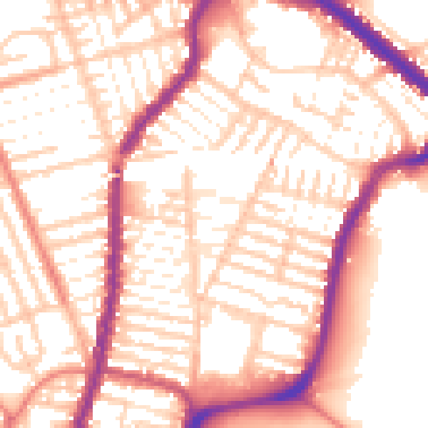 Daytime road noise heatmap for L4 5XA