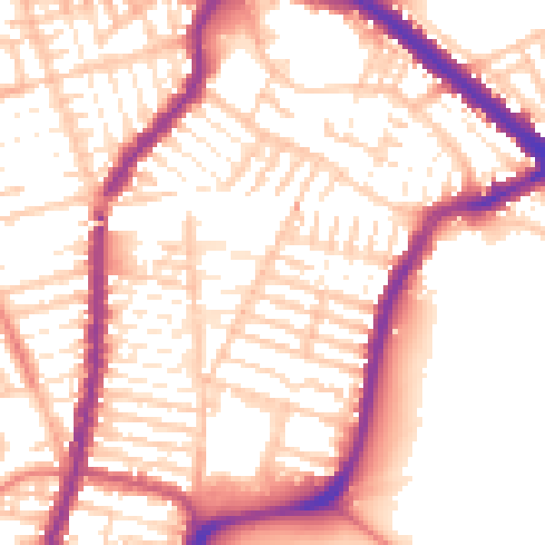 Daytime road noise heatmap for L4 5XJ