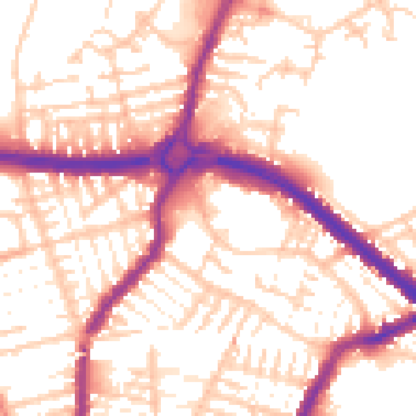 Daytime road noise heatmap for L4 6AA