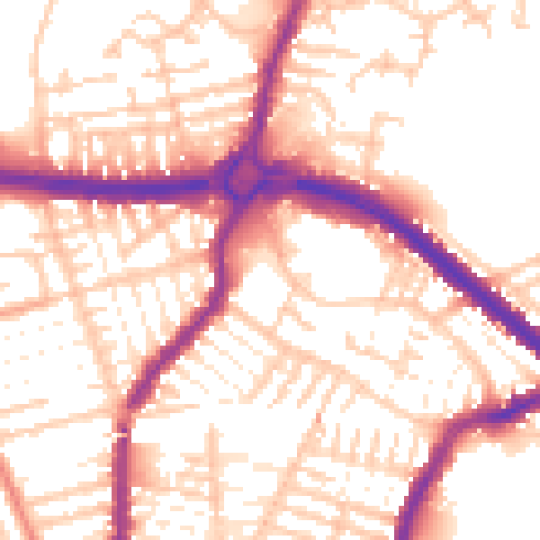 Daytime road noise heatmap for L4 6AB