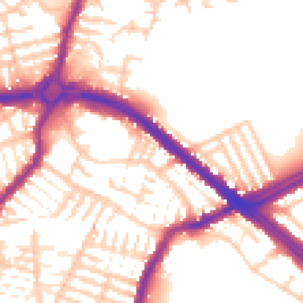 Daytime road noise heatmap for L4 6TS