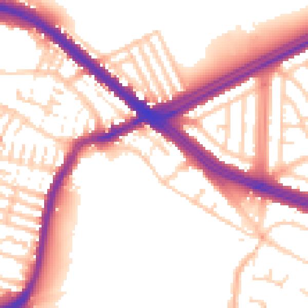 Daytime road noise heatmap for L4 6UP