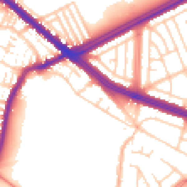 Daytime road noise heatmap for L4 6US