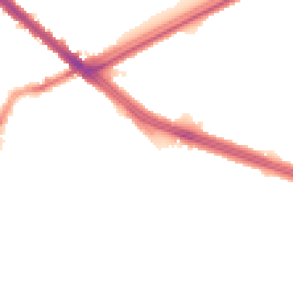 Night-time road noise heatmap for L4 6UU