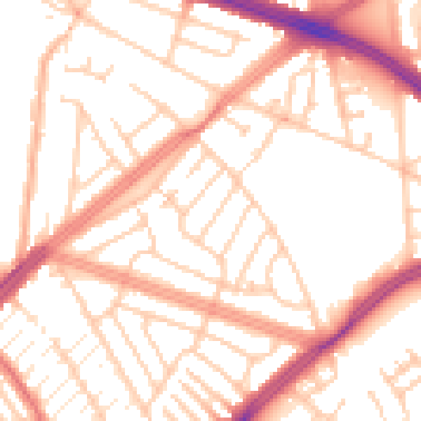 Daytime road noise heatmap for L4 7TL