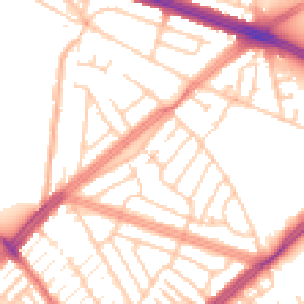Daytime road noise heatmap for L4 7TR