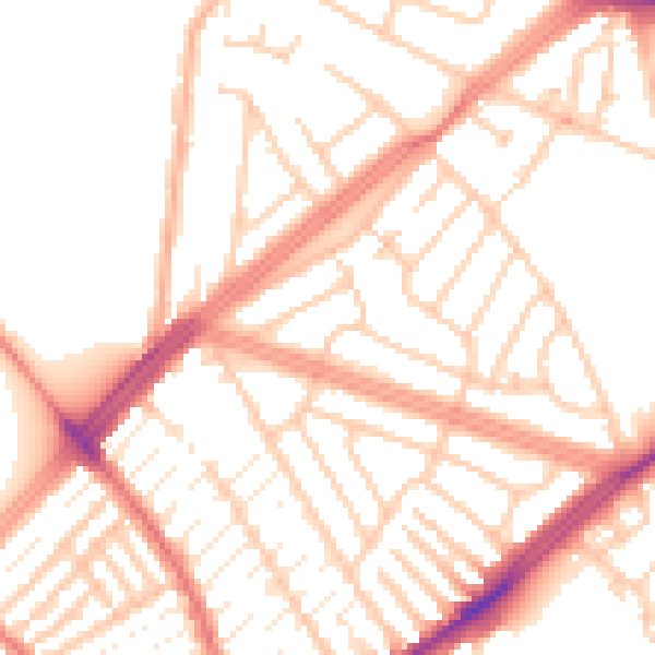 Daytime road noise heatmap for L4 7UA
