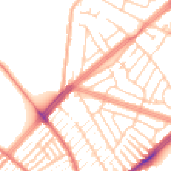 Daytime road noise heatmap for L4 7UE
