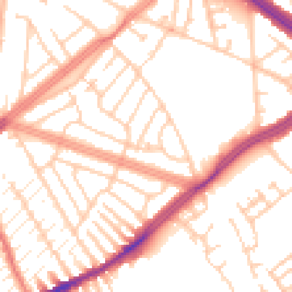 Daytime road noise heatmap for L4 7UW
